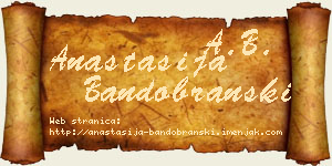 Anastasija Bandobranski vizit kartica